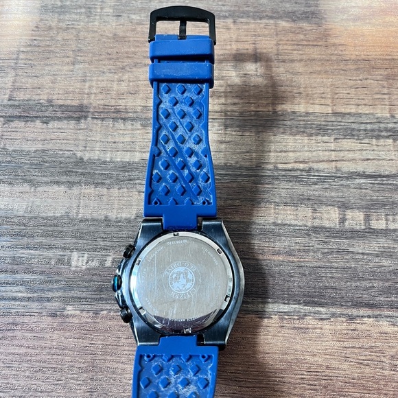 Men's Citizen Eco-Drive BRT Chronograph Watch Navy Blue Band - Picture 7 of 9